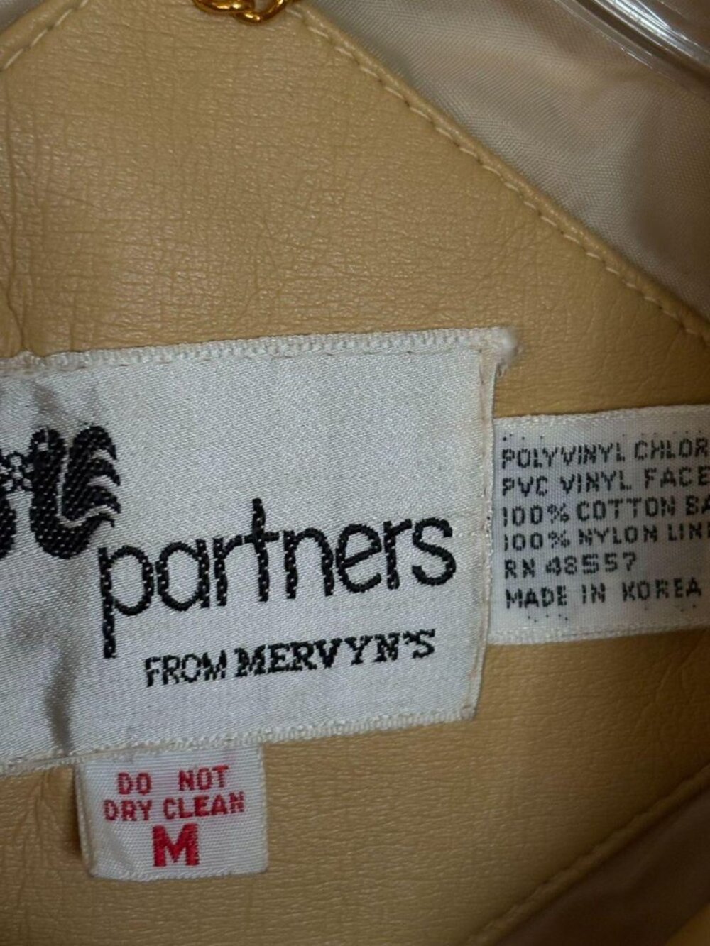 VTG 70s Partners from Mervyn’s Tan Leather Shirt Jacket Shacket Size M - Picture 5 of 8